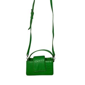 Green Faux Snakeskin Purse